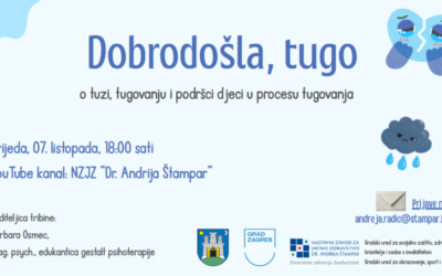 Obavijest za roditelje i djelatnike: Poziv na online tribinu „Dobrodošla, tugo!“